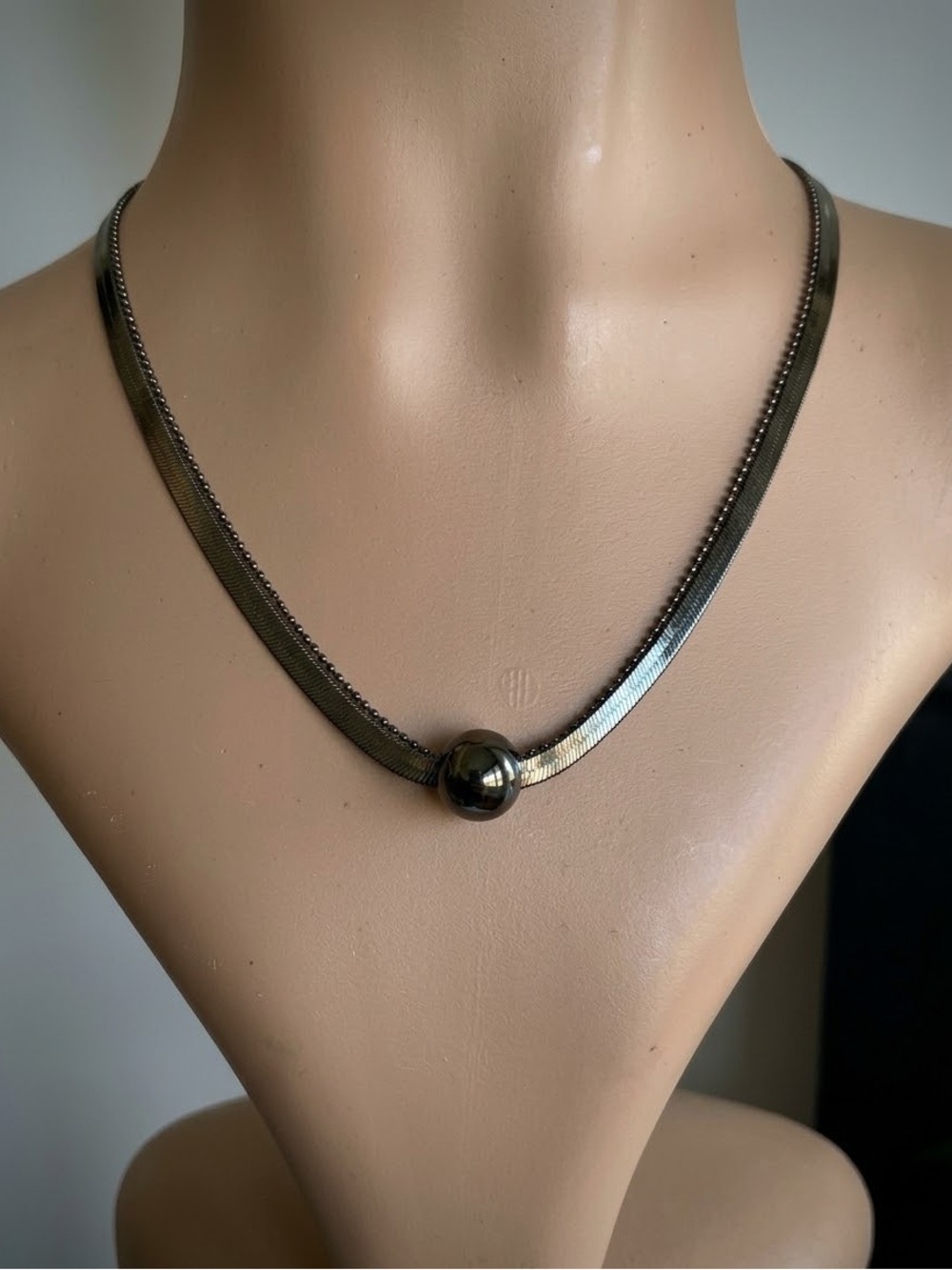 FAC NWT Gunmetal Minimalist Layered Necklace​​​